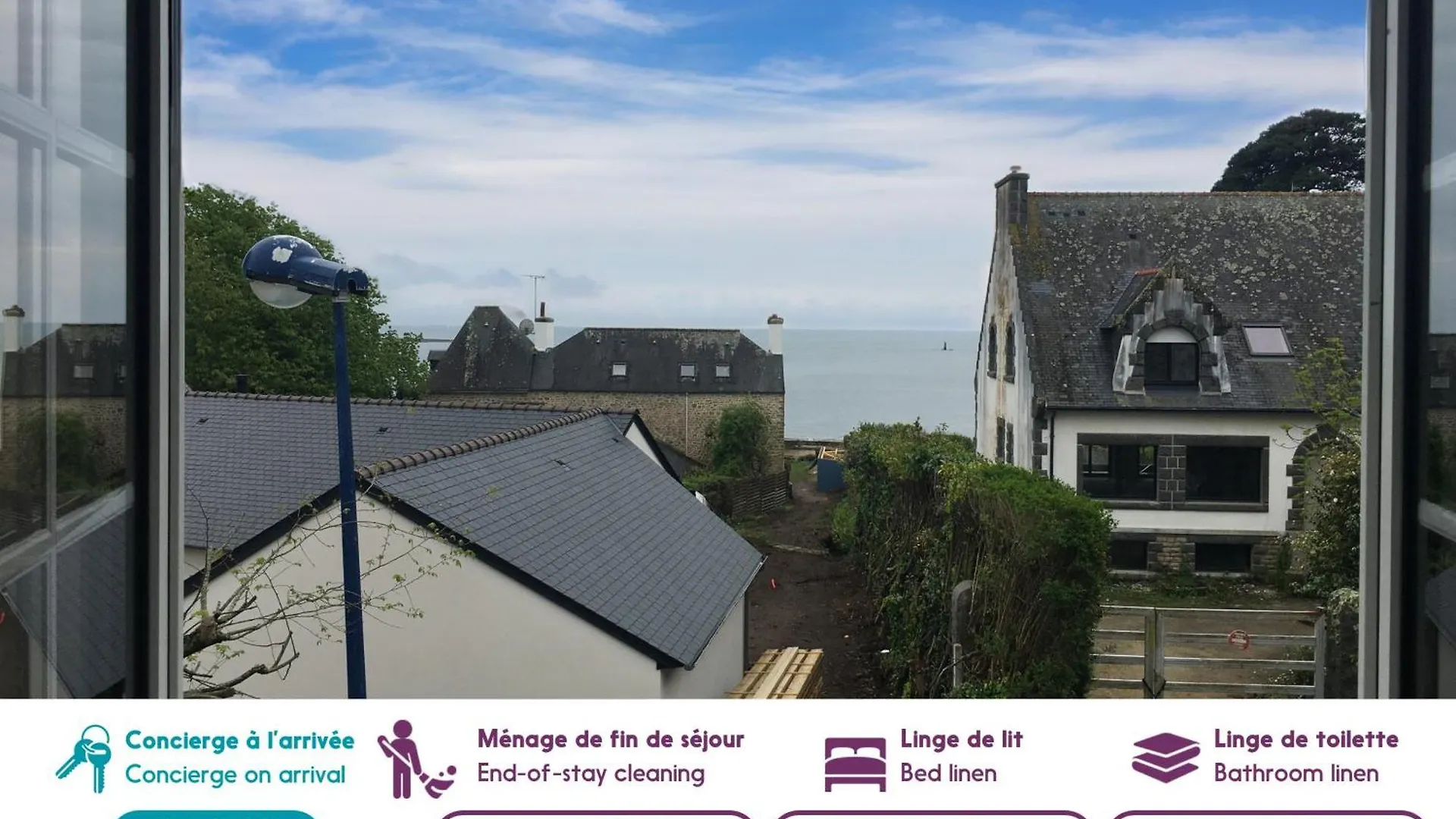 Vue Mer - Maison 4 Adultes Et 3 Enfants Бенодет Дом отдыха